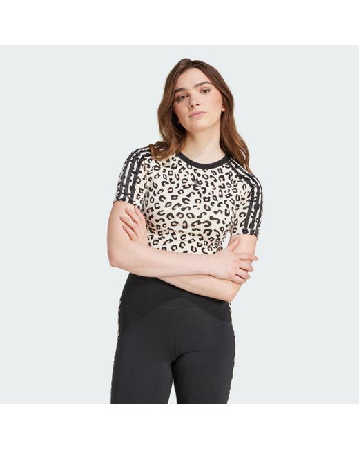 adidas Leopard Allover Print Baby T Shirt in Black Lyst UK