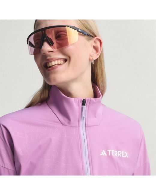 Adidas Purple Terrex Xperior Cross-Country Ski Softshell Jacket