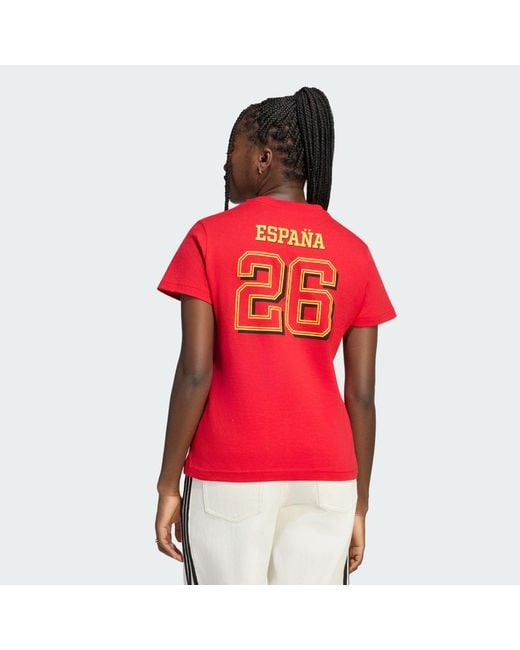 Adidas Red Spain Home Wc26 Winner T-Shirt