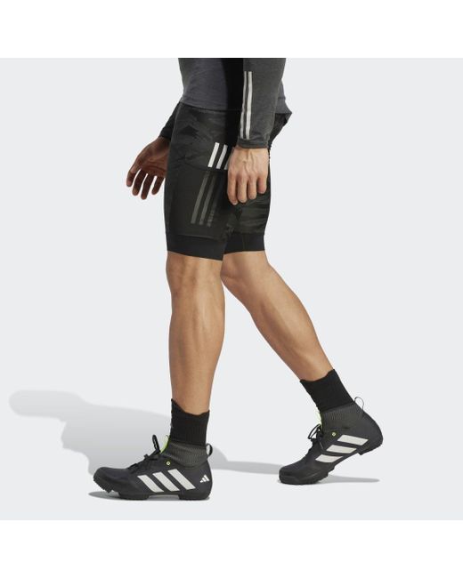 Adidas Black The Gravel Cycling Shorts for men