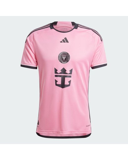 Adidas Pink Inter Miami Cf 24/25 Messi Home Authentic Jersey for men