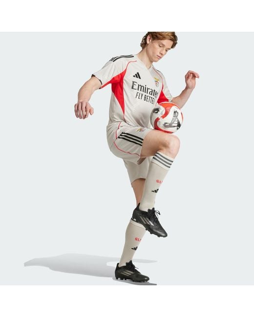 Adidas Red Benfica 25/26 Away Jersey for men