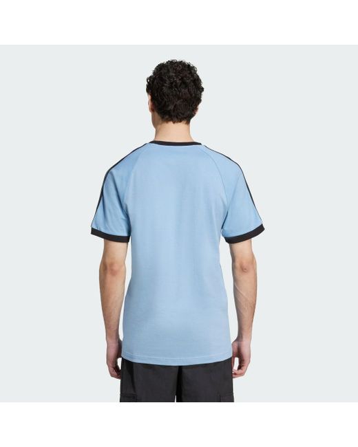 T-Shirt Adicolor Classics 3-Stripes di Adidas in Blue da Uomo