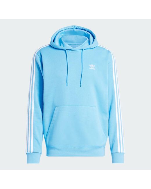 Adidas Originals Blue Adicolor Classics 3-Stripes Hoodie for men