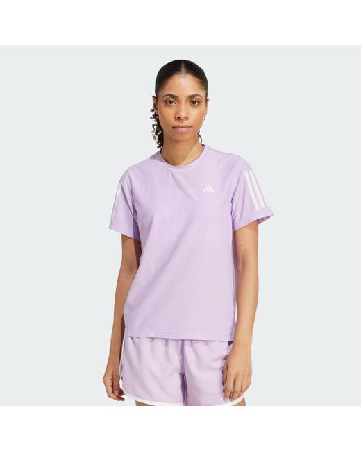 T-Shirt Own The Run di Adidas in Purple
