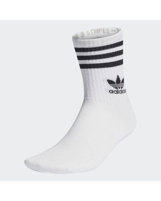 Adidas Mid Cut Sokken 3 Paar in het White