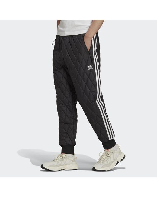 adidas Adicolor Classics Sst Quilted Tracksuit Bottoms in Black for Men