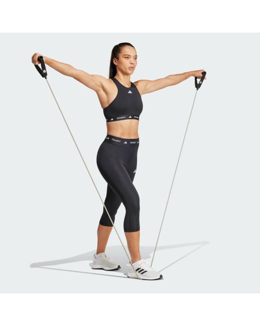 Adidas Black Techfit Capri Leggings