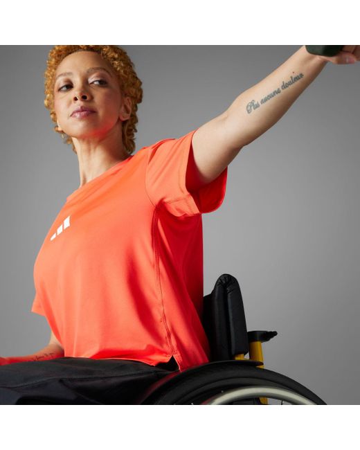 T-Shirt Da Allenamento Adaptive Workout di Adidas in Orange