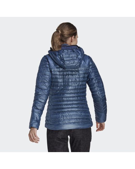 Adidas Blue Techrock Year-round Down Hooded Jacket