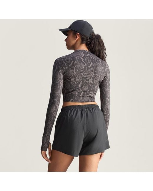 By Stella Mccartney Maglietta A Maniche Lunghe Da Allenamento Crop Stampata di Adidas in Gray