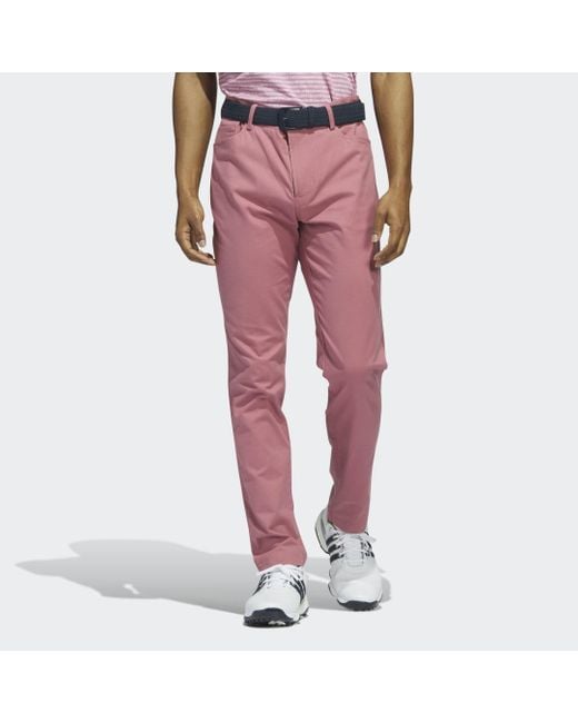 Adidas Pink Go-To 5-Pocket Golf Trousers for men