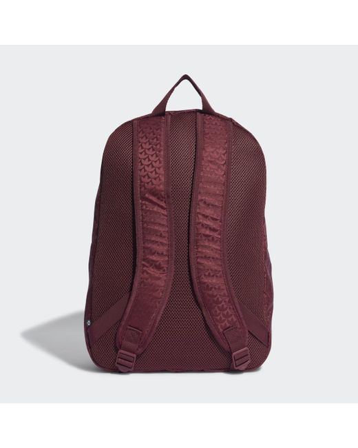 Adidas Red Trefoil Jacquard Monogram Backpack