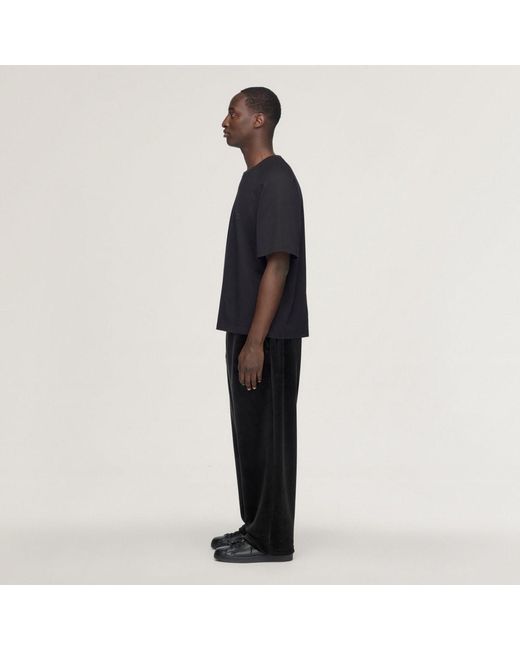 Adidas Black Y-3 Velvet Corduroy Track Pants for men