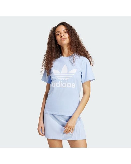 Adidas Blue Adicolor Classics Trefoil Tee