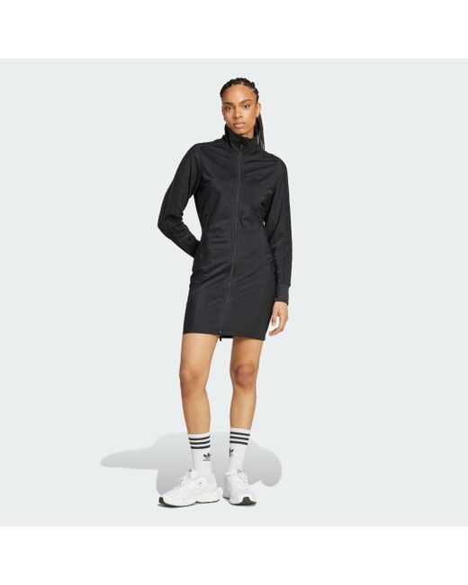 Adidas Black Firebird Zip-Up Trefoil Dress
