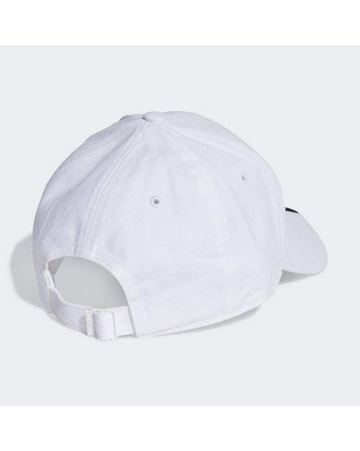 Adidas White 3-stripes Cotton Twill Baseball Cap
