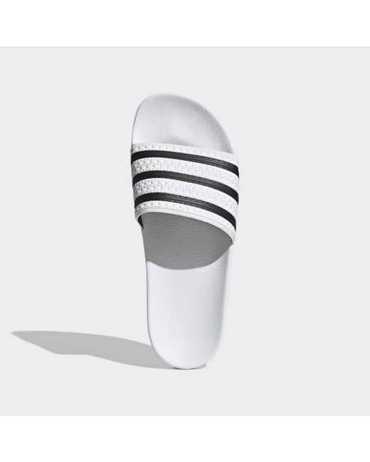 Adidas White Adilette Slides
