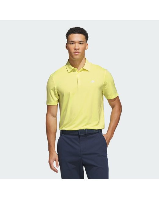 Adidas Yellow Ultimate365 Solid Polo Shirt for men