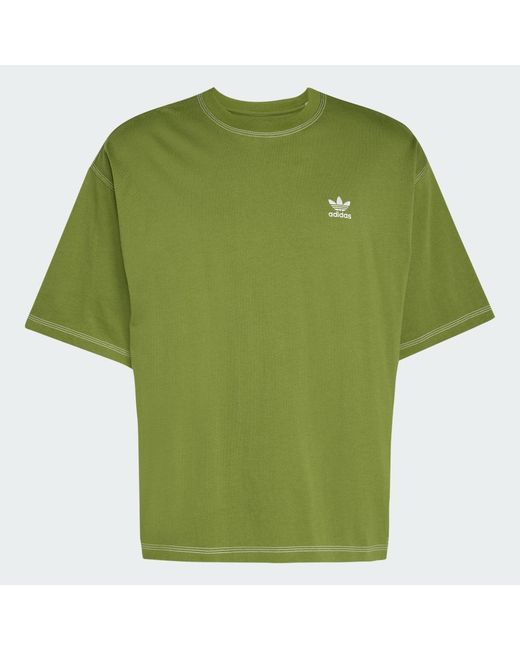 Adidas Green Trefoil Essentials Tee for men
