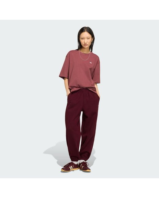 Adidas Red Essentials Boyfriend T-Shirt