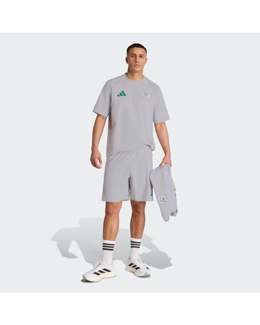 Adidas Gray Algeria Tiro Tech Shorts for men