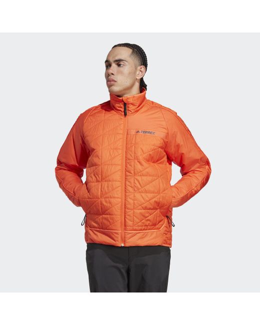 Adidas Orange Terrex Multi Synthetic Insulated Jacket for men