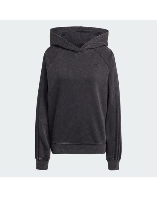 Sudadera Con Capucha Washed-Out Boyfriend-Fit Adidas Originals de color Black