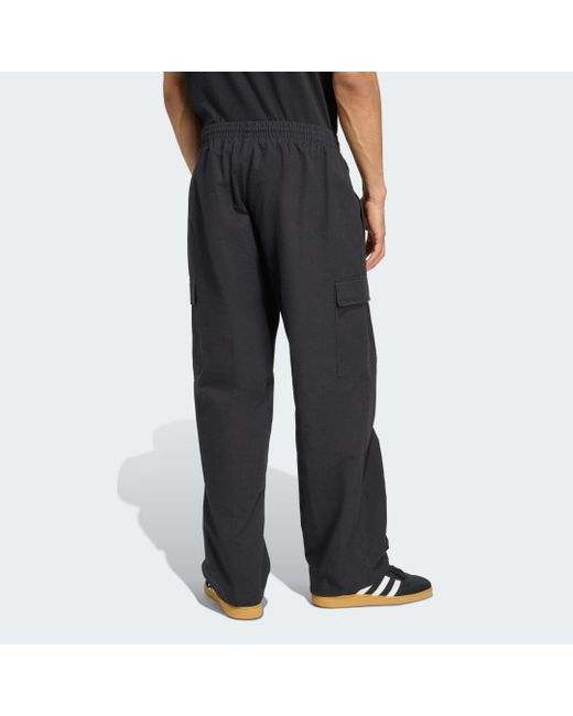 Adidas Black Trefoil Essentials Woven for men