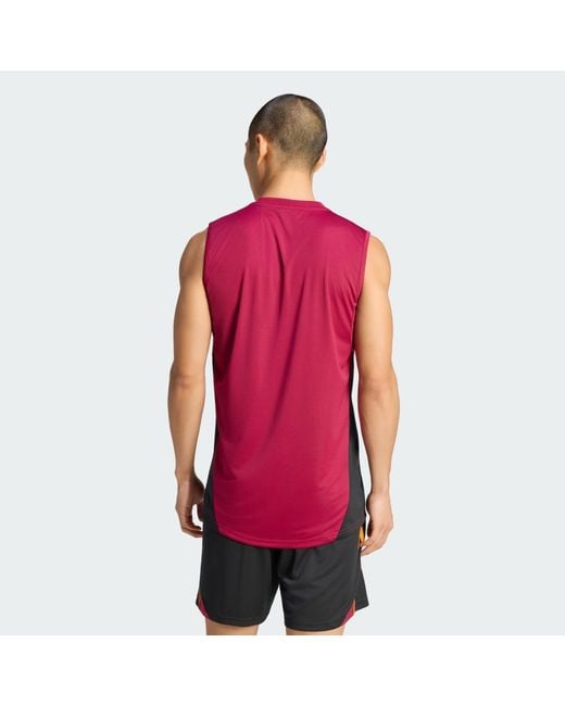 Adidas Red As Roma Tiro25 Competition Sleeveless Jersey for men