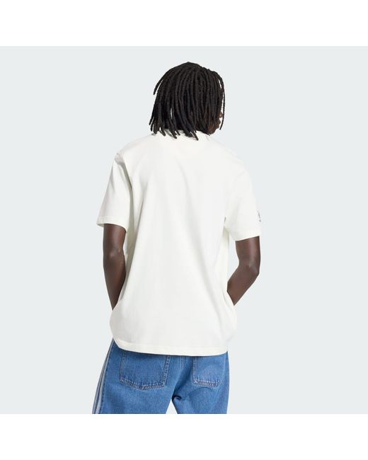 Adidas White Hockey Bear Graphic T-Shirt for men