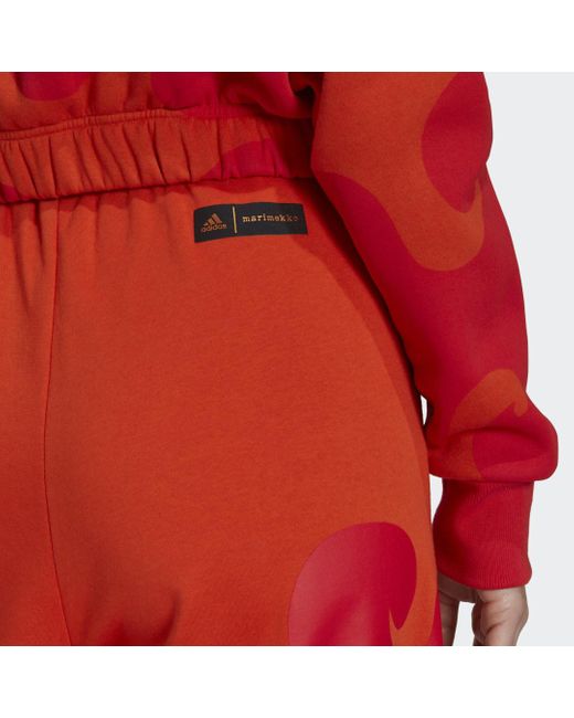 adidas Baumwolle Marimekko Wide Leg Hose in Rot | Lyst AT