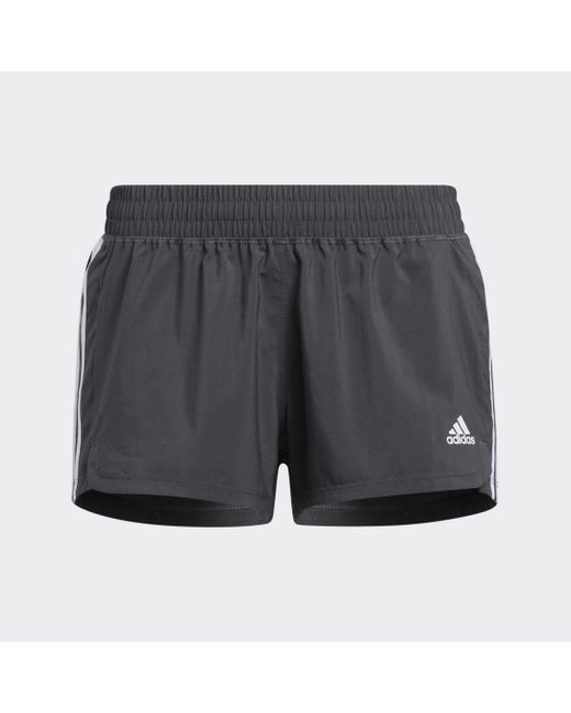 Adidas Blue Pacer 3-Stripes Woven Shorts