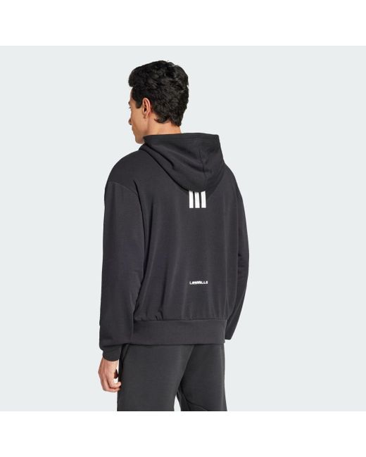 Felpa Con Cappuccio Les Mills Graphic di Adidas in Gray