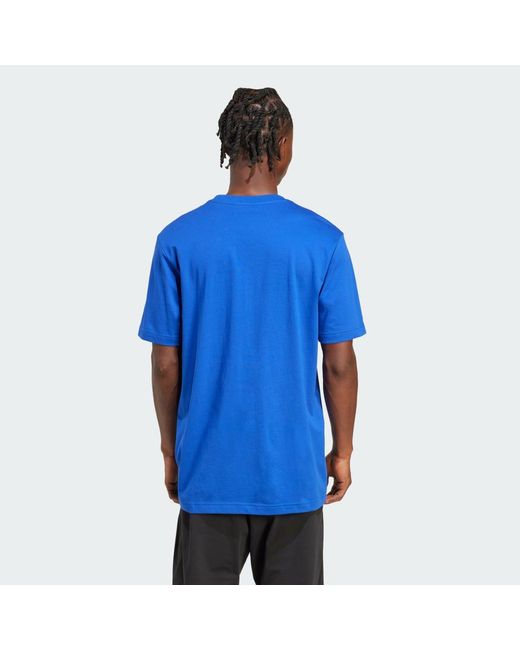 Adidas Blue Retro Futurism Graphic Tee for men