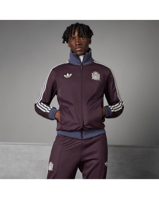 adidas Spanje Beckenbauer Sportjack in het Paars | Lyst NL