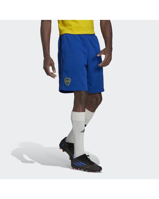 Adidas Boca Juniors 3-Streifen Sweat Shorts in Blue für Herren