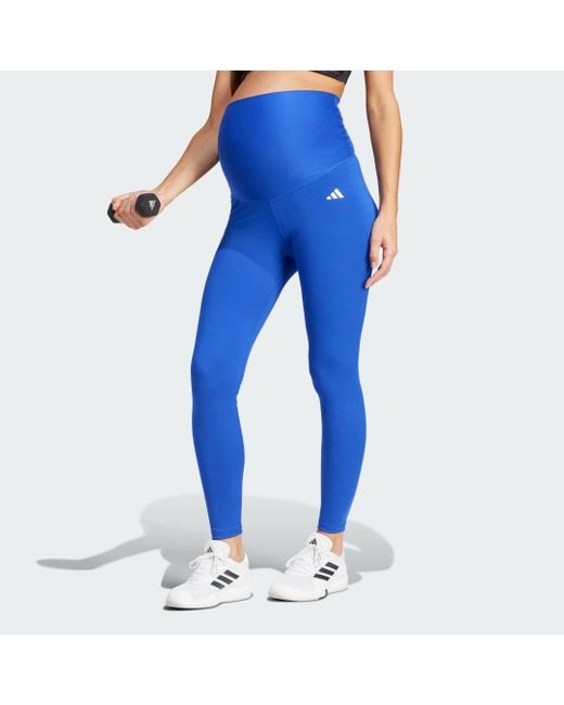 Adidas Blue Training Essentials 7/8 Leggings (maternity)