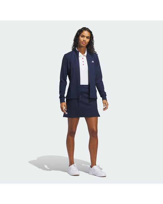 Giacca Con Zip Completa E Texture Performance di Adidas in Blue