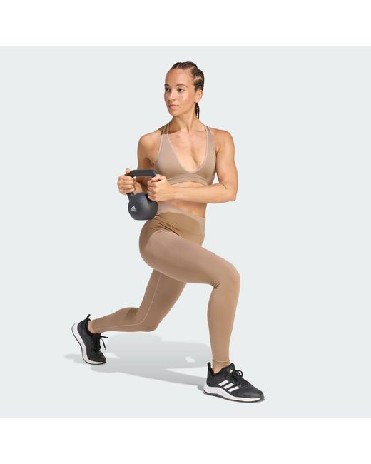 Adidas Natural Workout Essentials Knit Light Support Bra