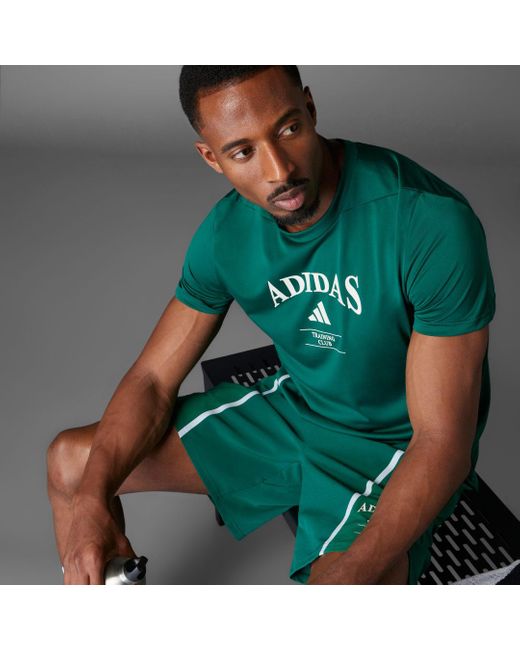T-Shirt Designed-For-Training Legacy di Adidas in Green da Uomo