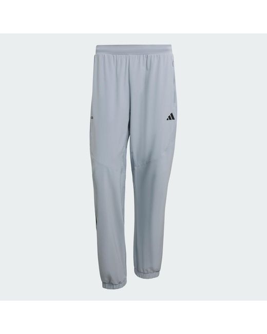 Adidas Gray Tech Essentials Workout Track Bottoms for men