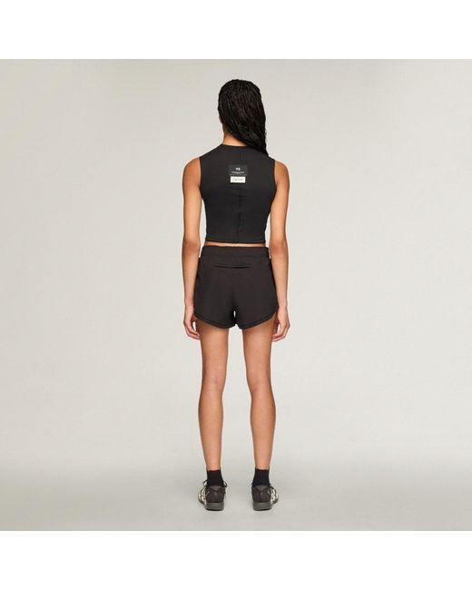 Adidas Black Y-3 Running Cropped Tank Top