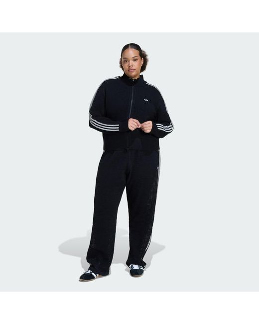 Adidas Black Knitted Crotchet Firebird Track Pants