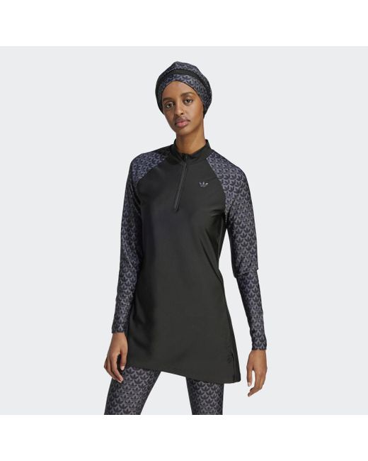 Adidas Black Originals Monogram Full-Coverage Top