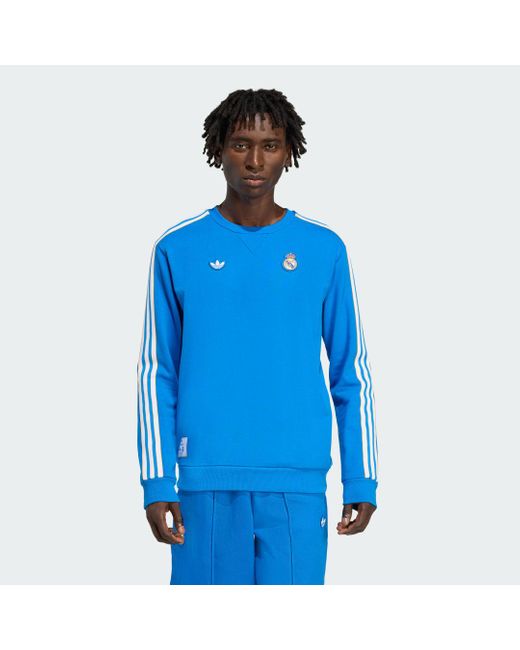 Sudadera Real Madrid Terrace Icons Adidas de hombre de color Blue