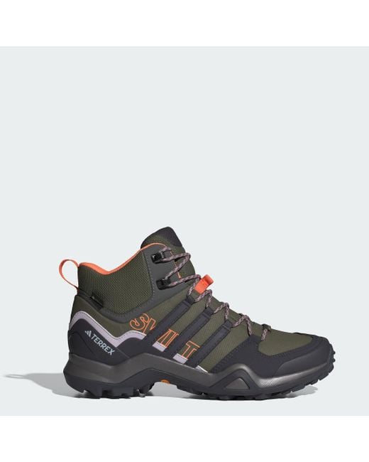 Adidas Brown Terrex Swift R2 Mid Gore-Tex Hiking Shoes