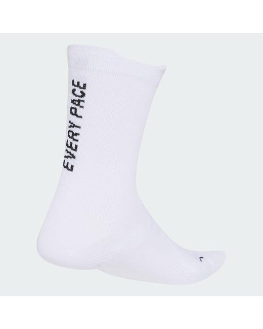 Adidas White Running Message Crew Sock
