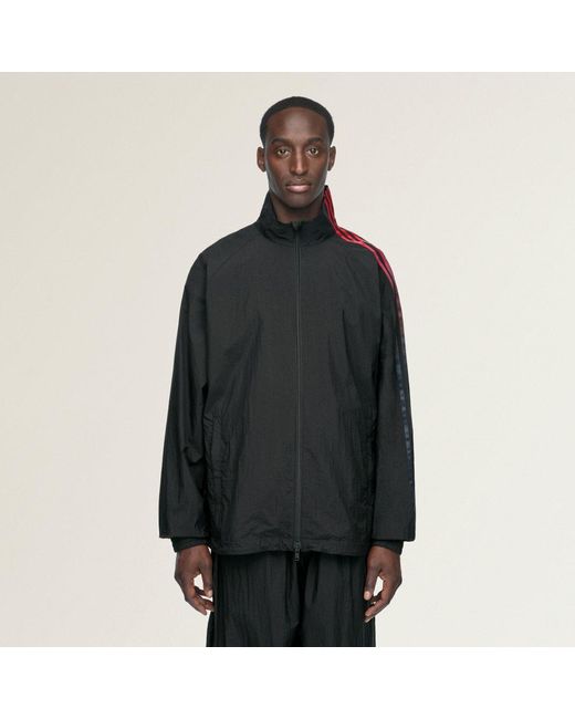 Adidas Black Y-3 Gradient 3 Stripes Nylon Track Top for men