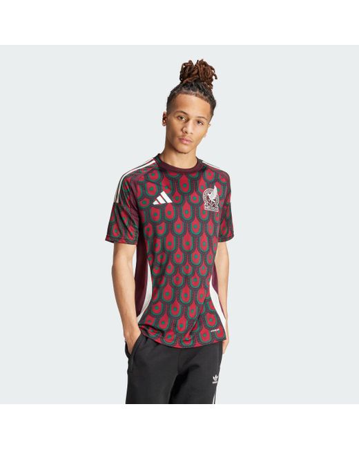 Adidas Red Mexico 24 Home Jersey for men